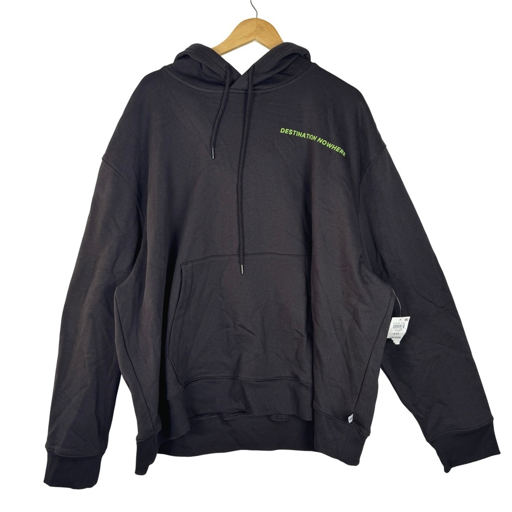 Mode of One Mens Fleece Wall Sweatshirt Jet Grey‎ XXL 100189060MN New